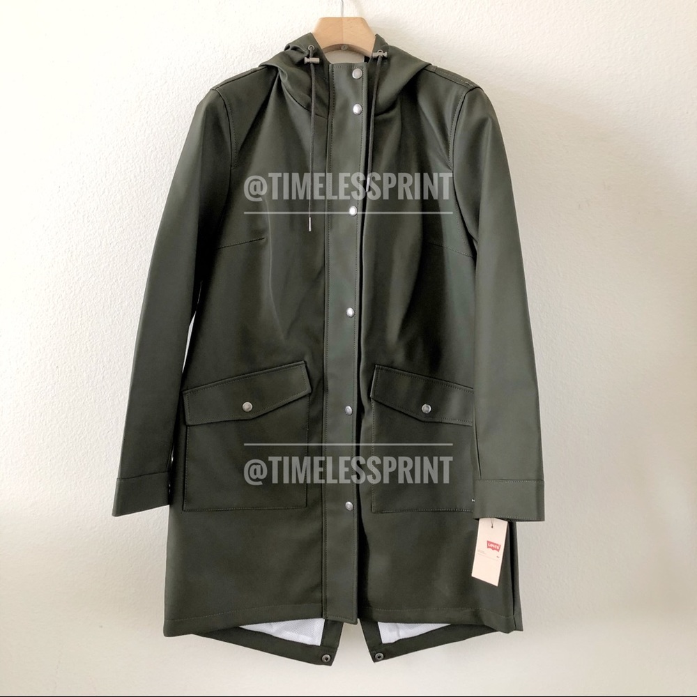 Green Levi’s Water Repellent Hooded Parka - Picture 2 of 5